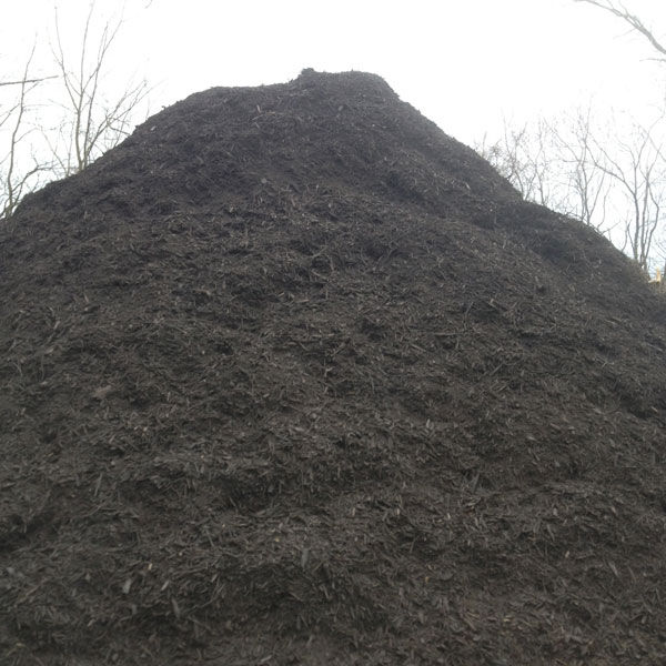 Double Shredded Black Dyed Mulch